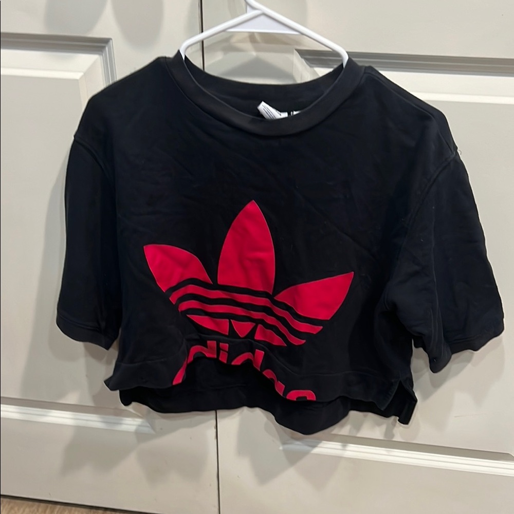 Adidas Black Cropped Tee